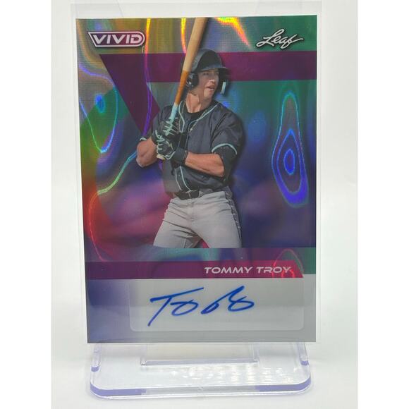 2024 Leaf Vivid Baseball Tommy Troy Silver Lava Auto 2/7 SP Arizona Diamondbacks - Picture 1 of 2